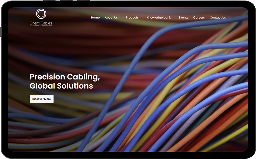 Website Design & Development for Orient Cables India Pvt. Ltd., Gurgaon