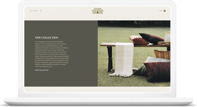 Website development for Home Furnishing company