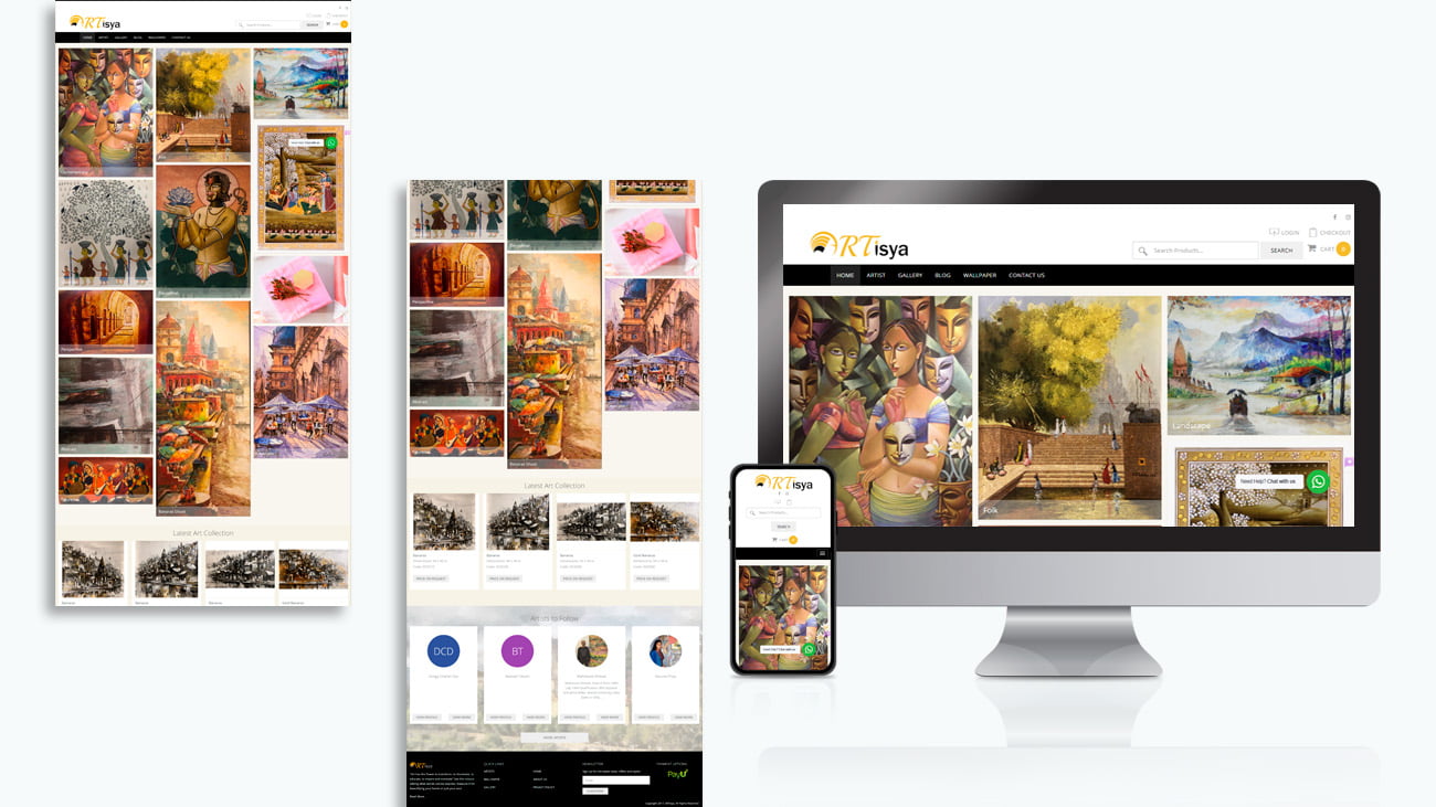 Website Design & Development for e-Commerce store Artisya