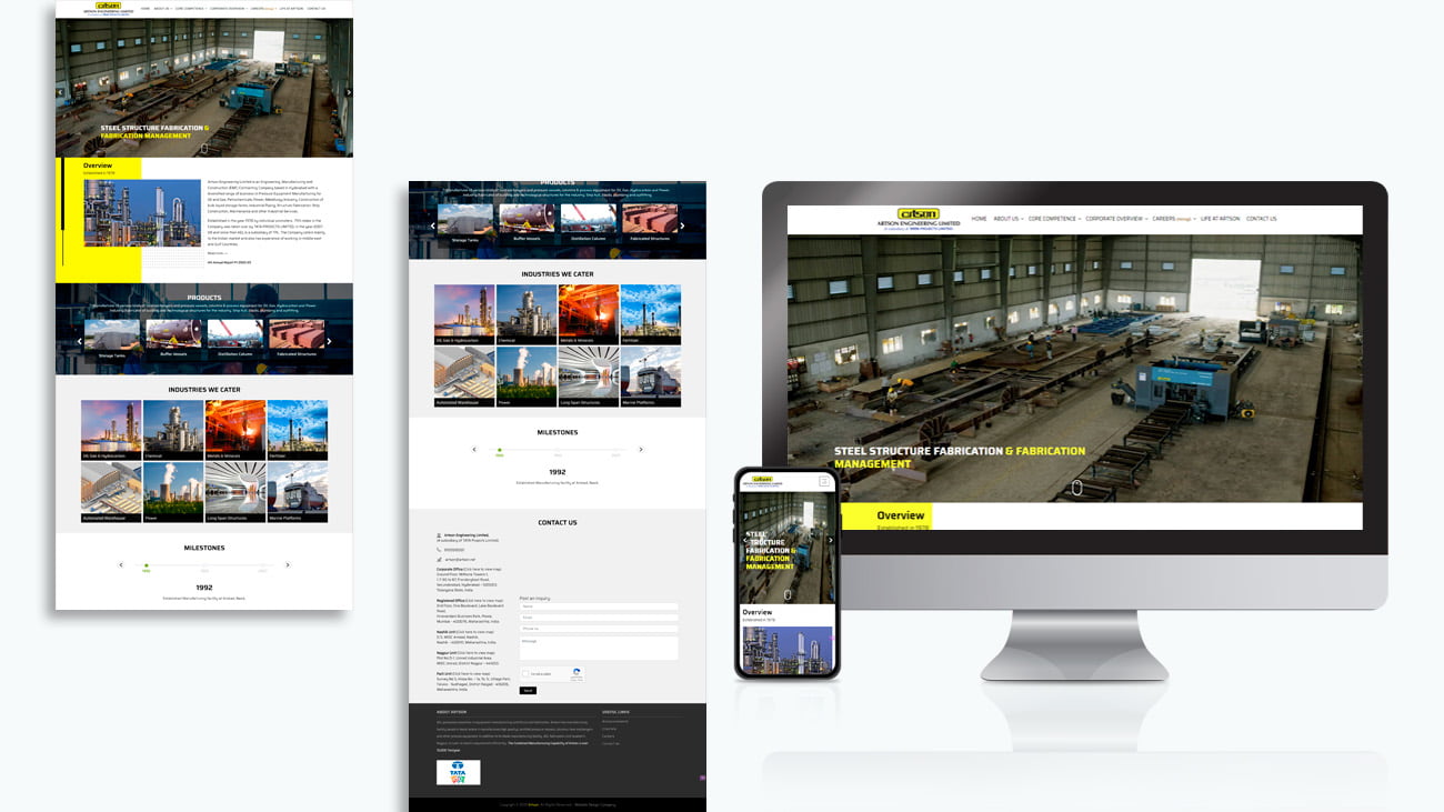 Website Redesign & Development for Artson Engineering Limited