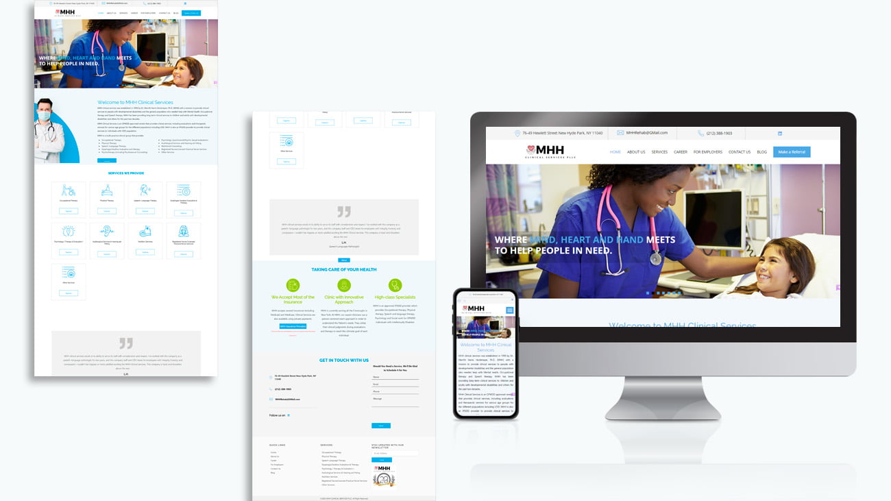 Website Design & Development for MHH Clinical Services