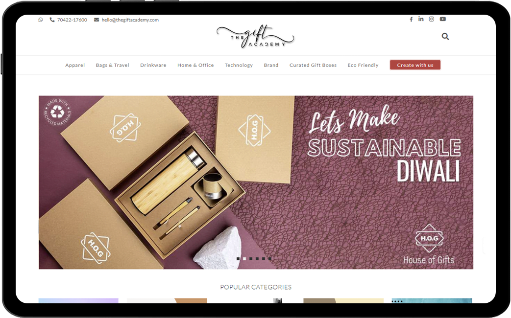 Website Design & Development for Corporate gifting