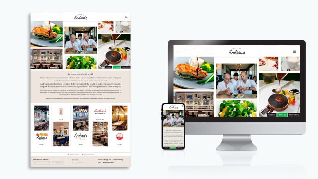 Webdevelopment for Andrea's